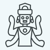 icono vishnu estatuas relacionado a Camboya símbolo. línea estilo. sencillo diseño editable. sencillo ilustración vector