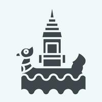 Icon Bon Om Touk. related to Cambodia symbol. glyph style. simple design editable. simple illustration vector