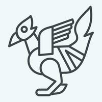 Icon Bird Statues. related to Cambodia symbol. line style. simple design editable. simple illustration vector