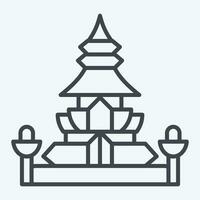 Icon King Norodom Stupa. related to Cambodia symbol. line style. simple design editable. simple illustration vector