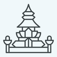 Icon King Norodom Stupa. related to Cambodia symbol. line style. simple design editable. simple illustration vector