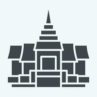 Icon Pagoda. related to Cambodia symbol. glyph style. simple design editable. simple illustration vector