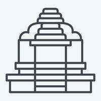 Icon Religion Hindu. related to Cambodia symbol. line style. simple design editable. simple illustration vector