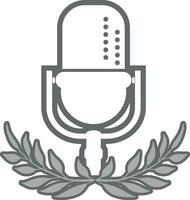 podcast logo icono diseño vector