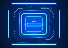 Login screen technology To log in to use It is a technology screen combined with technology circuits. Suitable for work that is mainly related to technology. vector