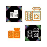 Pills Bottle Vector Icon