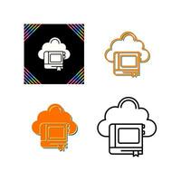 Cloud Library Vector Icon