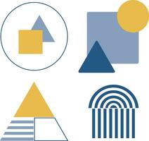 Geometric Model Shape. Basic and Simple Design. Vector Icon Set.