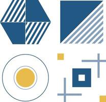 Geometric Model Shape. Basic and Simple Design. Vector Icon Set.