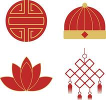 Happy Chinese New Year. Cartoon Character Element Style. Vector Illustration.