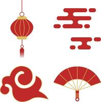 Happy Chinese New Year. Cartoon Character Element Style. Vector Illustration.