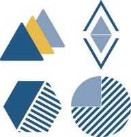 Geometric Model Shape. Basic and Simple Design. Vector Icon Set.