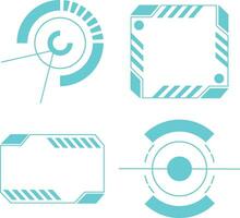 Futuristic Shape with Flat Design. Vector Illustration