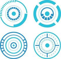 Futuristic Abstract HUD Frame. Circle of Digital Technology Element. Vector Illustration.