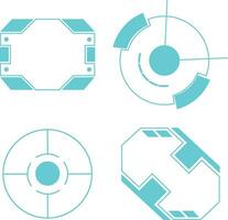 Futuristic Shape with Flat Design. Vector Illustration