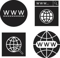 Simple Website Icon Set. Isolated on White Background. Vector Illustration