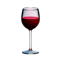 vino vaso 3d representación icono ilustración png
