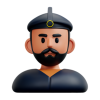 soldat visage 3d le rendu icône illustration png