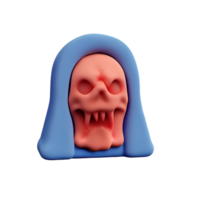 horror 3d rendering icon illustration png