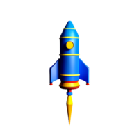 spaceship 3d rendering icon illustration png