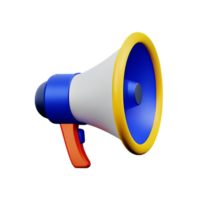 megaphone 3d rendering icon illustration png