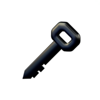 key 3d rendering icon illustration png