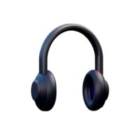 auriculares 3d representación icono ilustración png