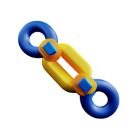 chain 3d rendering icon illustration png