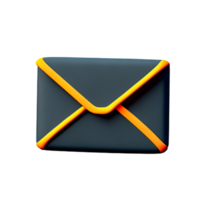 correo 3d representación icono ilustración png