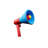 megaphone 3d rendering icon illustration png