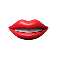 lip 3d rendering icon illustration png