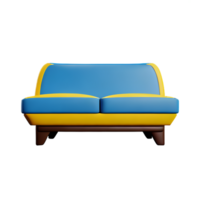 sofa 3d rendering icon illustration png