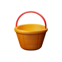 basket 3d rendering icon illustration png