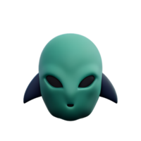buitenaards wezen 3d renderen icoon illustratie png