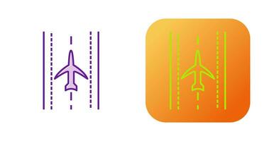 Plane on Runway Vector Icon