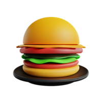 fast food 3d rendering icon illustration png