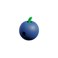 blueberry 3d rendering icon illustration png