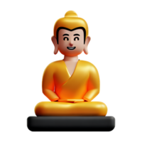 buddha 3d tolkning ikon illustration png