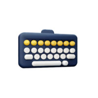 teclado 3d Renderização ícone ilustração png