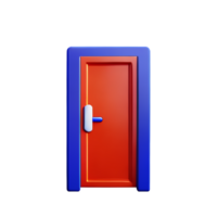 door 3d rendering icon illustration png