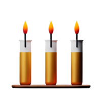 candle 3d rendering icon illustration png