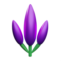 lavender 3d rendering icon illustration png
