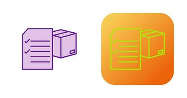 icono de vector de lista de verificación de entrega