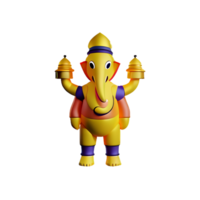 ganesha 3d Renderização ícone ilustração png