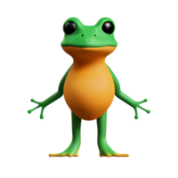 grenouille 3d le rendu icône illustration png