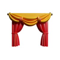 curtain 3d rendering icon illustration png