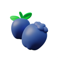 bosbes 3d renderen icoon illustratie png