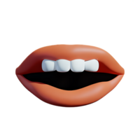 mouth 3d rendering icon illustration png