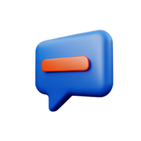 chat 3d rendering icon illustration png