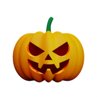 pumpkin  3d rendering icon illustration png